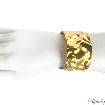 Bracelet manchette – Acier doré (grand modèle) | Bijouly