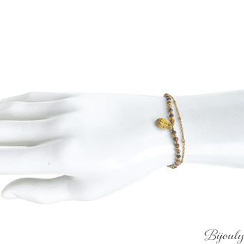 Bracelet œil de tigre – Acier doré | Bijouly