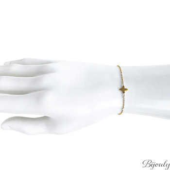 Bracelet laqué blanc – Acier doré | Bijouly