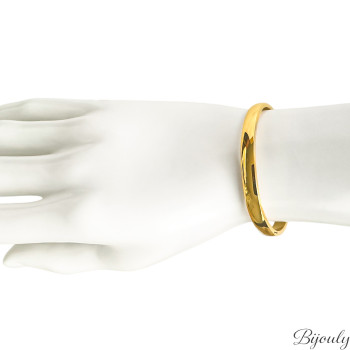 Bracelet jonc ouvrant – Acier doré (large) | Bijouly