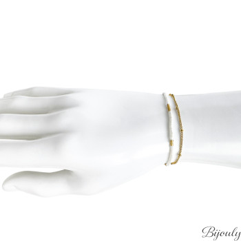 Bracelet cristal synthétique – Acier doré (coloris 2) | Bijouly