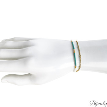 Bracelet cristal synthétique – Acier doré (coloris 3) | Bijouly