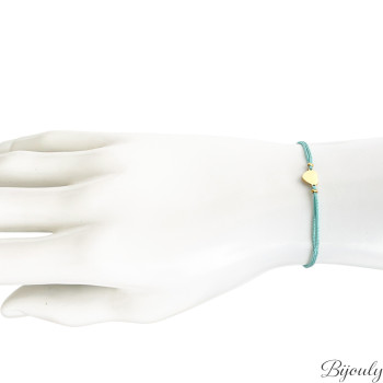 Bracelet cordon motif cœur – Acier doré (coloris 3) | Bijouly