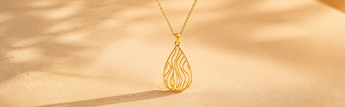 Colliers pendentifs – Acier doré | Bijouly